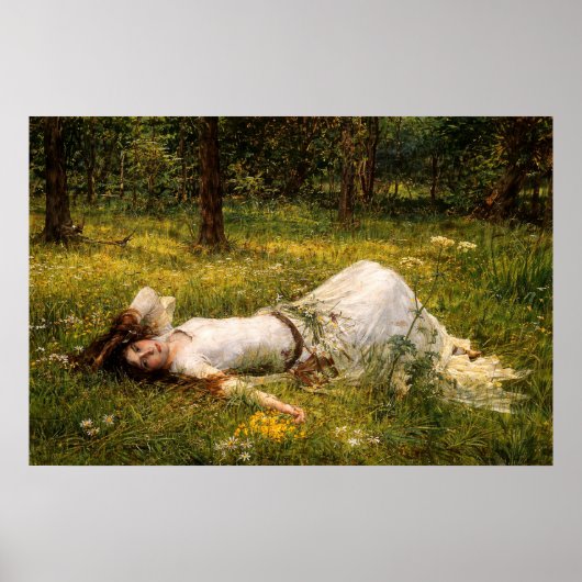 Ophelia by John William Waterhouse Poster (Vorne)