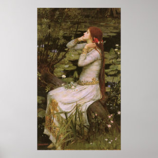 Ophelia by Waterhouse Poster