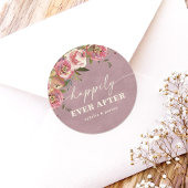 Ophelia Chic Pink glücklich immer nach der Gastges Runder Aufkleber