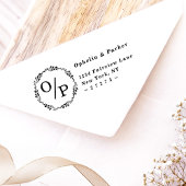 Ophelia Circle Wedding Monogram Return Addons Permastempel