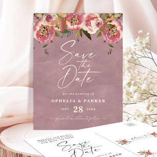 Ophelia Cottagecore Florale Hochzeit Save The Date Ankündigungspostkarte