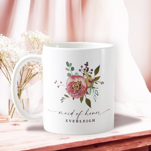 Ophelia Cottagecore Rosa Trauzeugin Kaffeetasse