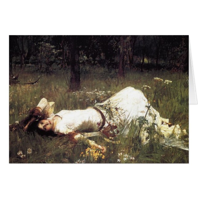 Ophelia, die auf der Wiese liegt (Vorderseite (Horizontal))