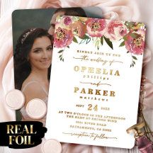 Ophelia Floral Verlobung Foto Wedding Real Gold