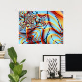 Ophelia Frische Abstrakte Fraktal Kunst, Dichtung  Poster (Heimbüro)