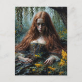 Ophelia Half-Submerged Original Art Postkarte (Vorderseite)