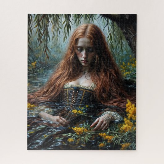 Ophelia In Water Original Art Puzzle (Vertikal)