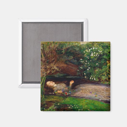 Ophelia, John Everett Millais, 1851-1852 Magnet (Vorderseite/Rückseite)