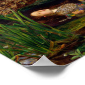 Ophelia, John Everett Millais, 1851-1852 Poster (Ecke)