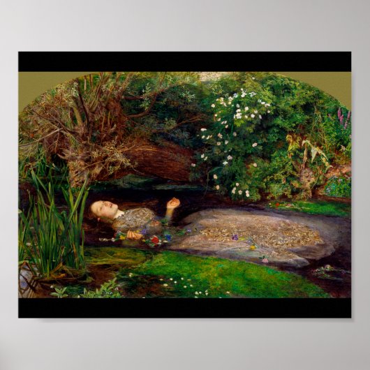 Ophelia, John Everett Millais, 1851-1852 Poster (Vorne)