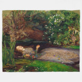 Ophelia, John Everett Millais Fleecedecke (Vorderseite (Horizontal))
