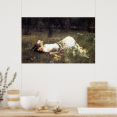 Ophelia liegt auf der Wiese Poster (Küche)