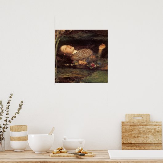 Ophelia-Malerei Poster (Küche)