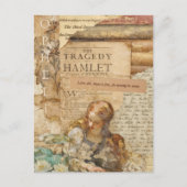 Ophelia Mixed Media Collage Postkarte (Vorderseite)