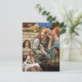 Ophelia Mixed Media Collage Postkarte (Stehend Vorderseite)