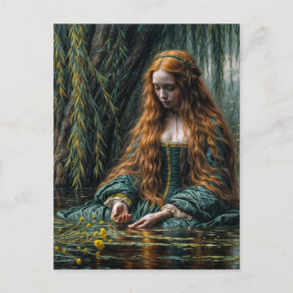 Ophelia Near Willow Tree Original Art Postkarte