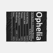 Ophelia Nutrition Personalisiert Name Funny Christ Fleecedecke (Vorderseite (Horizontal))