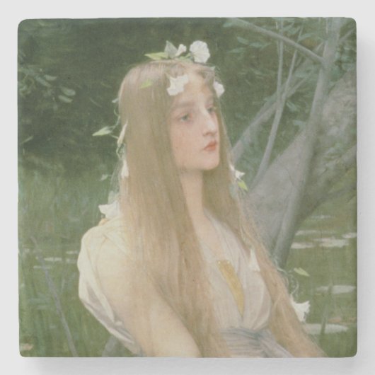 Ophelia (Öl auf Leinwand) Steinuntersetzer (Vorderseite)