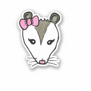 Ophelia, Opossum, Possum, Waldkreatur Aufkleber