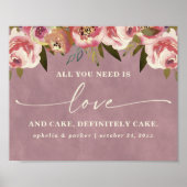 Ophelia Pink Alles was du brauchst ist Liebe Hochz Poster (Vorne)