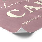 Ophelia Pink Floral haben ein paar Kuchen Hochzeit Poster (Ecke)