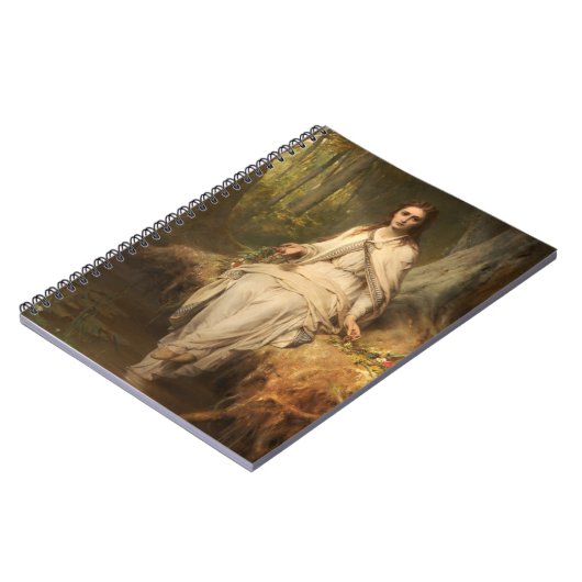 Ophelia Thomas Francis Dicksee Art Notizblock (Linke Seite)