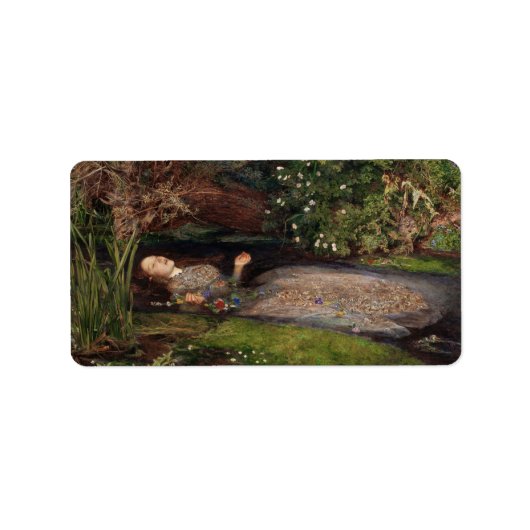 Ophelia von John Everett Millais Adressaufkleber (Vorne)