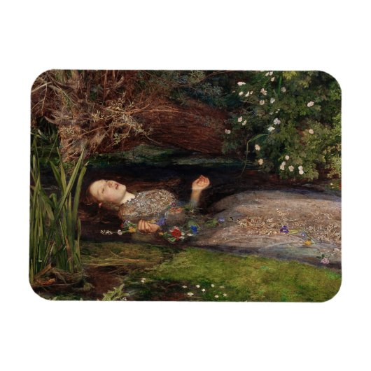 Ophelia von John Everett Millais Magnet (Horizontal)