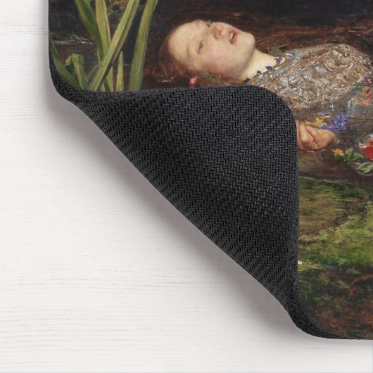 Ophelia von John Everett Millais Mousepad (Ecke)