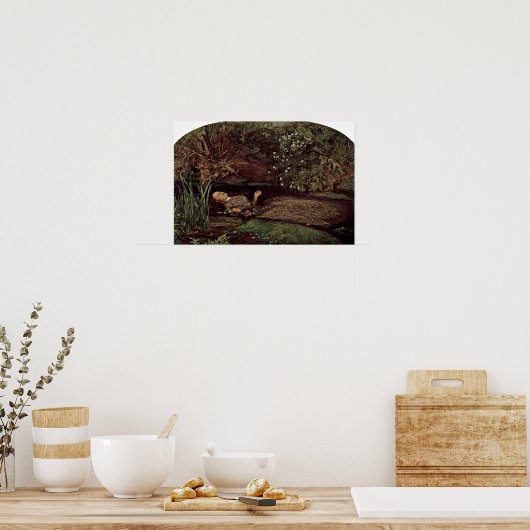 Ophelia von John Everett Millais Poster (Küche)