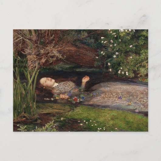 Ophelia von John Everett Millais Postkarte (Vorderseite)