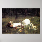 Ophelia, von John William Waterhouse, 1889 Poster (Vorne)