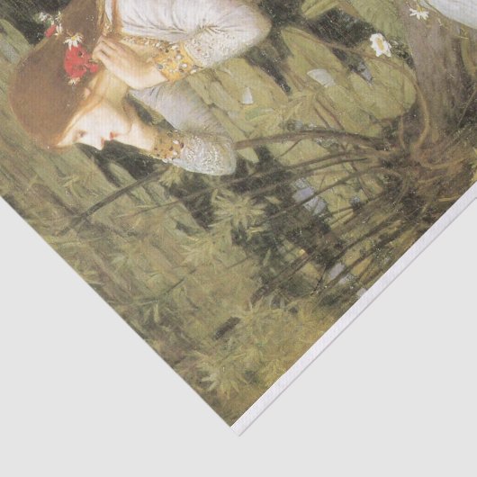 "Ophelia" von John William Waterhouse, 1894 Seidenpapier (Ausschnitt)