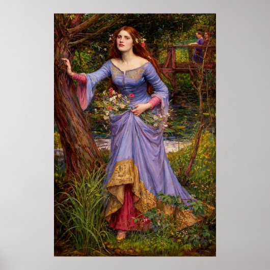 Ophelia von John William Waterhouse Poster (Vorne)