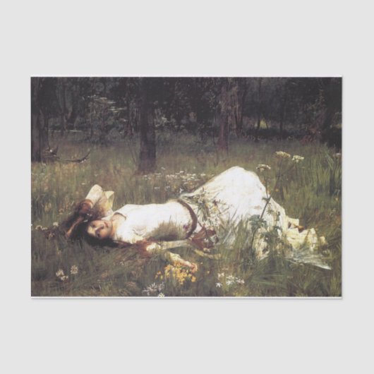 Ophelia von John William Waterhouse Seidenpapier (Vorderseite)