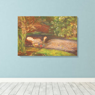 Ophelia von Millais, Vintage viktorianische feine  Leinwanddruck