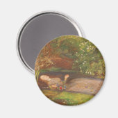 Ophelia von Millais, Vintage Viktorianische Kunst Magnet (Vorderseite/Rückseite)