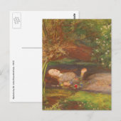Ophelia von Millais, Vintage Viktorianische Kunst Postkarte (Vorne/Hinten)