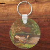 Ophelia von Millais, Vintage Viktorianische Kunst Schlüsselanhänger (Vorderseite)