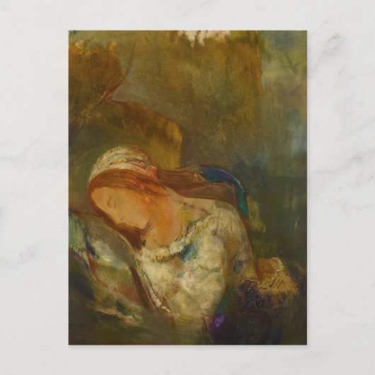 Ophelia von Odilon Redon Postkarte (Vorderseite)