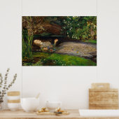 Ophelie, c. 1852 von Sir John Everett Millais Poster (Küche)