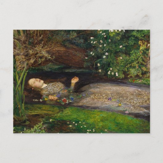 Ophelie, c. 1852 von Sir John Everett Millais Postkarte (Vorderseite)