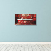 Ophelie nimmt ein Bad Leinwanddruck (Insitu (Holzboden))