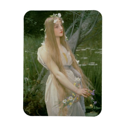 Ophelie (Öl auf Leinwand) Magnet (Vertikal)