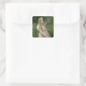 Ophelie (Öl auf Leinwand) Quadratischer Aufkleber (Tasche)