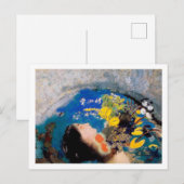 Ophelie, Redon Postkarte (Vorne/Hinten)