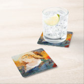 Ophelie, Redon Rechteckiger Pappuntersetzer (Vor Ort)