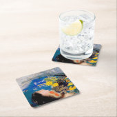 Ophelie, Redon Rechteckiger Pappuntersetzer (Vor Ort)