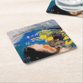 Ophelie, Redon Rechteckiger Pappuntersetzer (angewinkelt)