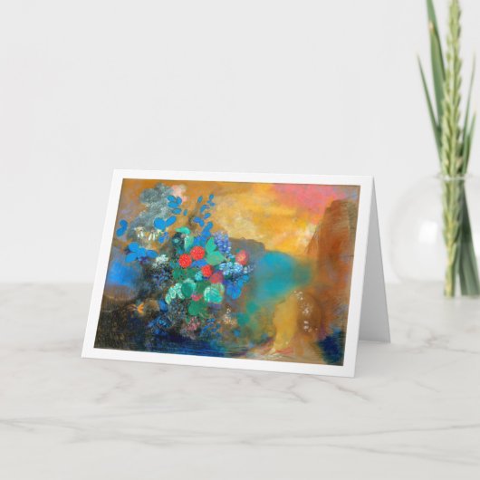 Ophelie unter den Blume, Redon Karte (Vorderseite)